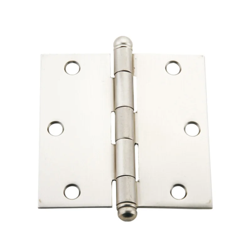 Stainless Steel Residential Radius Corner Butt Hinge Satin Nickel 3.5 Inch Door Hinges
