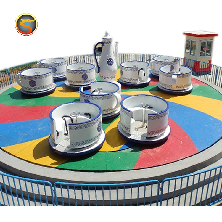 
Indoor or Outdoor Tea Cup Carousel Rides 24 Seats Coffee Cups Rides for Sale 