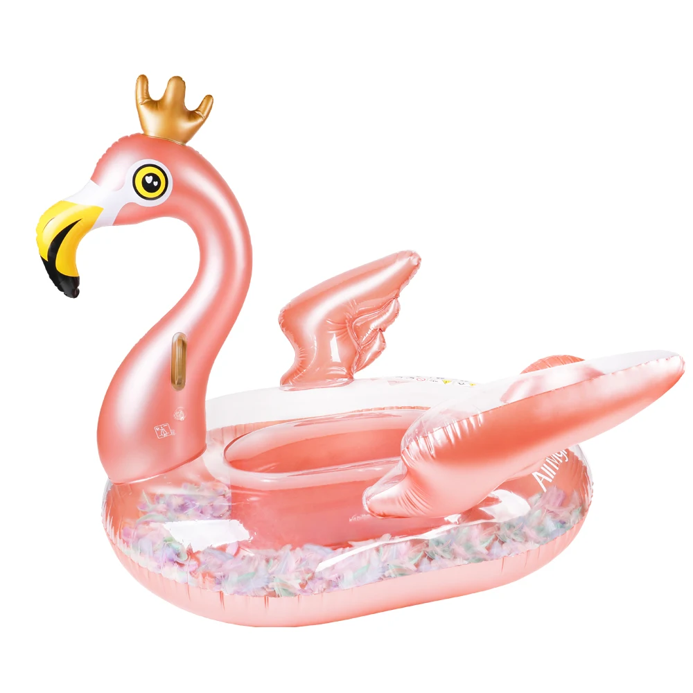 AirMyFun EN71 High Quality Inflatable flamingo PVC Swan Pool Float