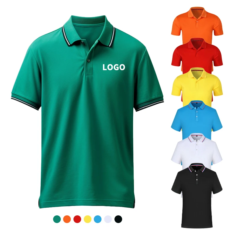 wholesale custom golf polo shirts Short Sleeve business uniform Polo Clothing Men custom polo t-shirt T Shirts with embroid