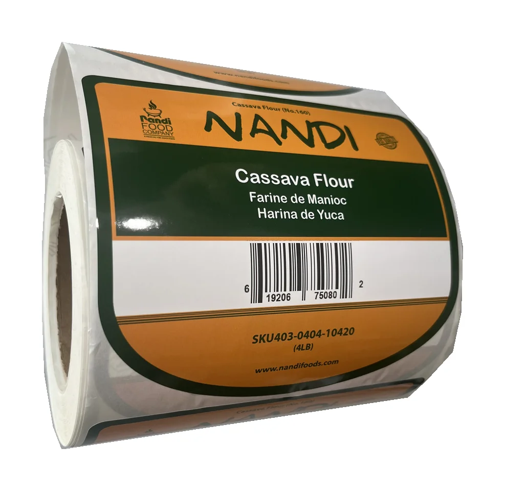 Self adhesive vinyl stickers Custom pvc  Paper die cut pp peel off big labels on of roll