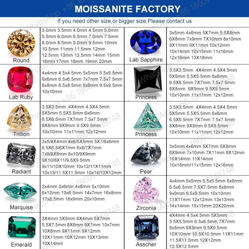 holycome manufacturers wholesale gra vvs diamond stone loose moissanite