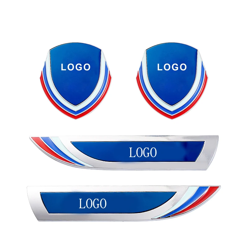 Car Sticker 3D Metal Car Fender Leaf Plate Side Emblem Decals Universal Custom Body Decoration