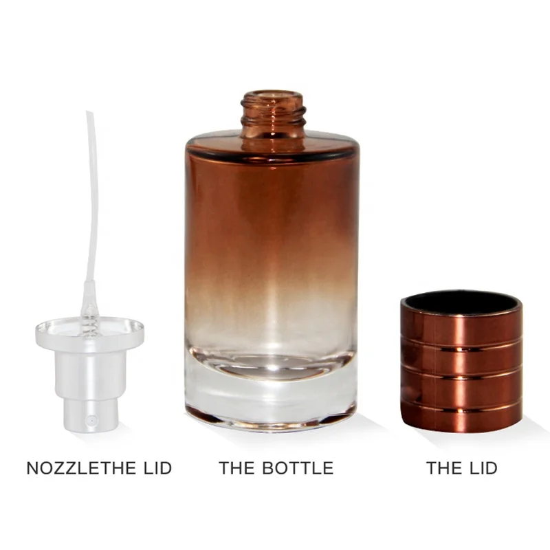 Wholesale Custom 30ml 50ml 100ml Black Oil Refillable Luxury Parfum Sample Spray Bottles Empty Glass Perfume Bottle Packaging