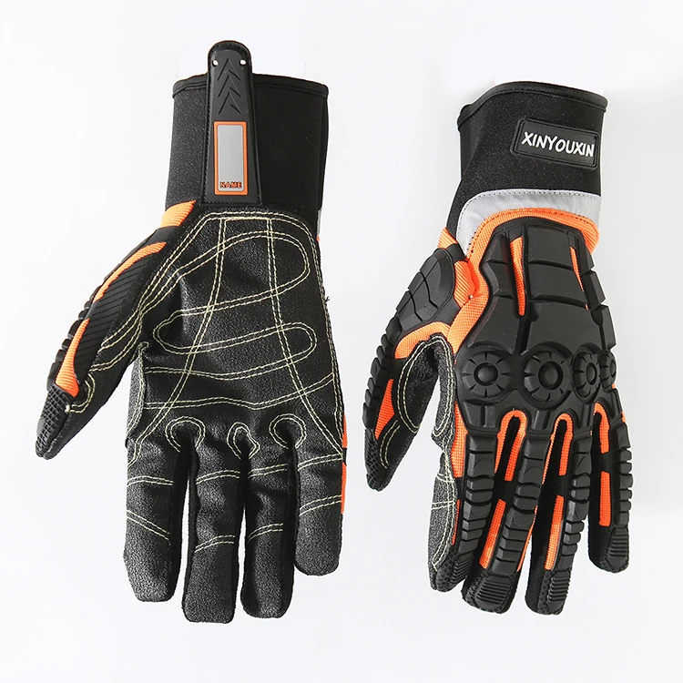 Customized Logo Comfortable Safety Multi Purpose Impact Work Gloves Heavy Duty Impact Gloves