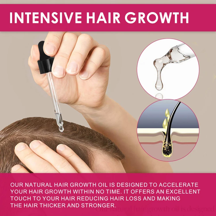 Best china hair growth oil custom logo pure  for men woman