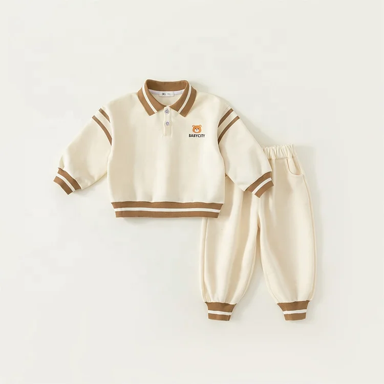 Wholesale customized kids wear 3-10 years Classic Plaid Shirt Little Bear Vest causal pants three piece boys suit set