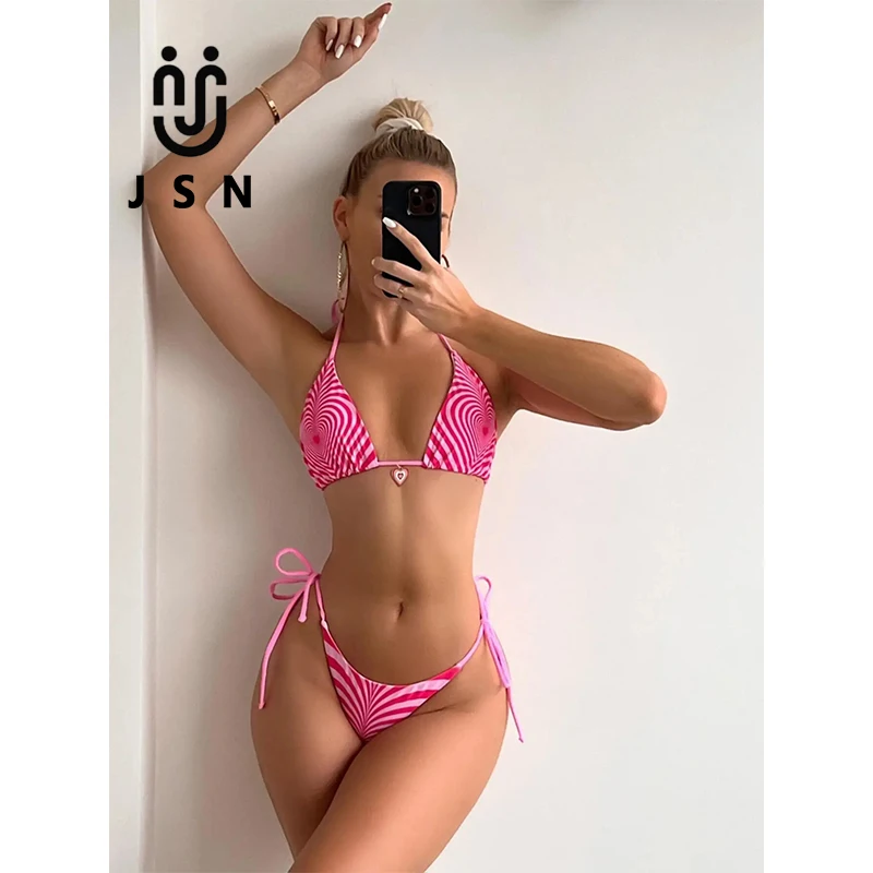 Женский мини-купальник со шнуровкой