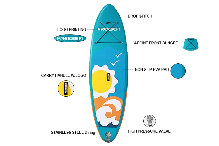 FREESEA Factory price bodyboard for kids sup pump electric wakeboard  in surfing