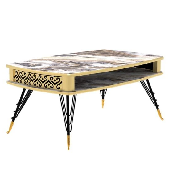 
Новейший дизайн 2020 года, кофейный столик в анатолийском стиле золотого цвета 