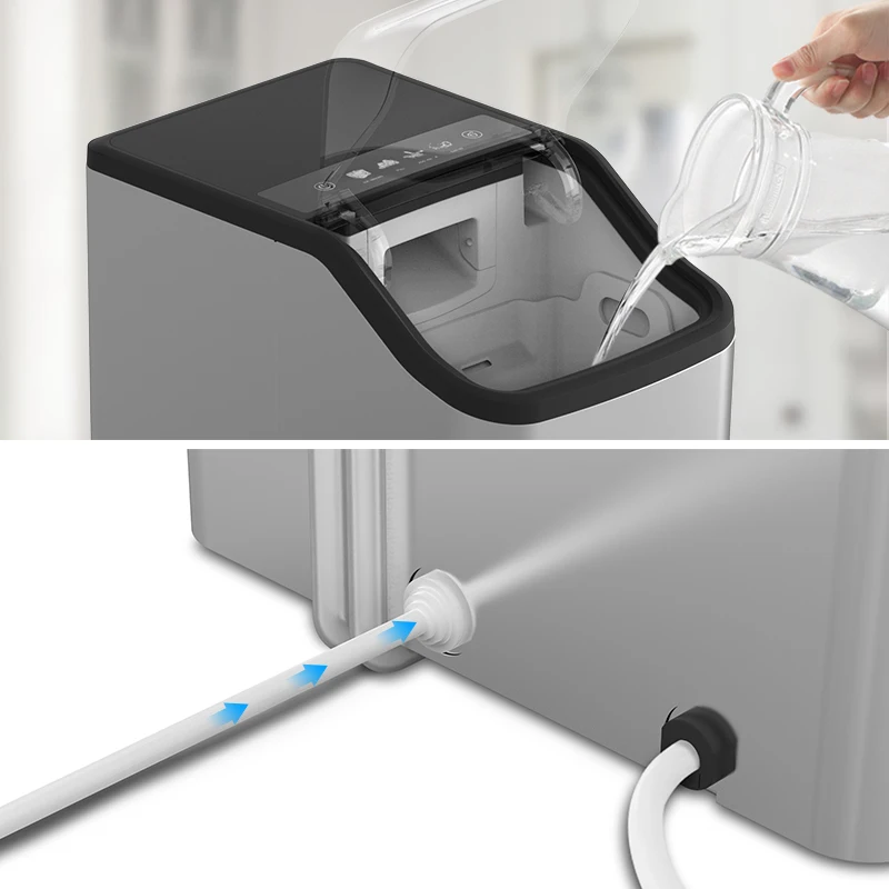 Countertop Self Cleaning Function 39.6Lbs/24H Portable 8-10 Minutes Compact Ice Maker