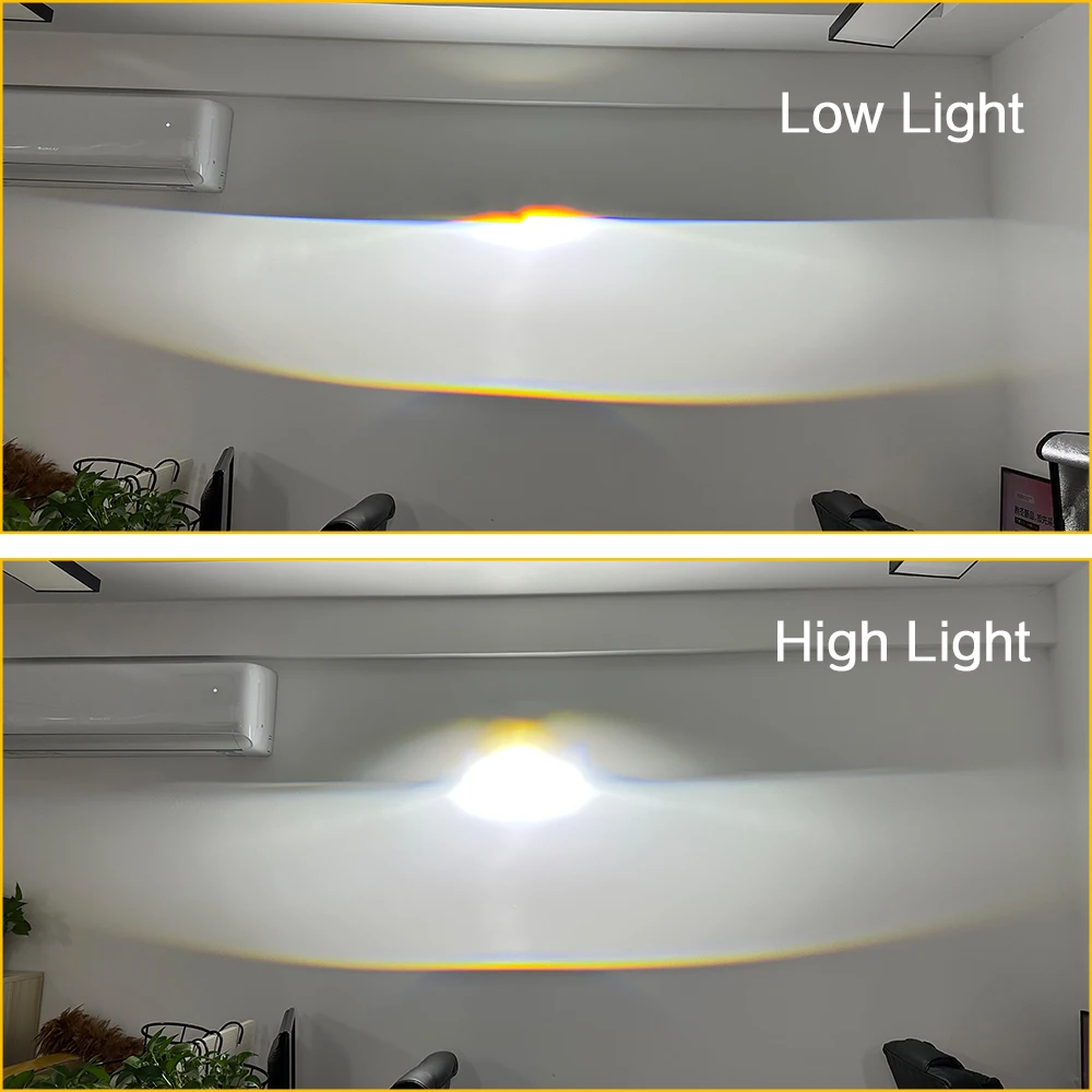 W50 Raych 3Inch Bi LED Projector Lens 130W 20000LM White 6000K Destructive Car Upgrade Halogen Headlight for Car