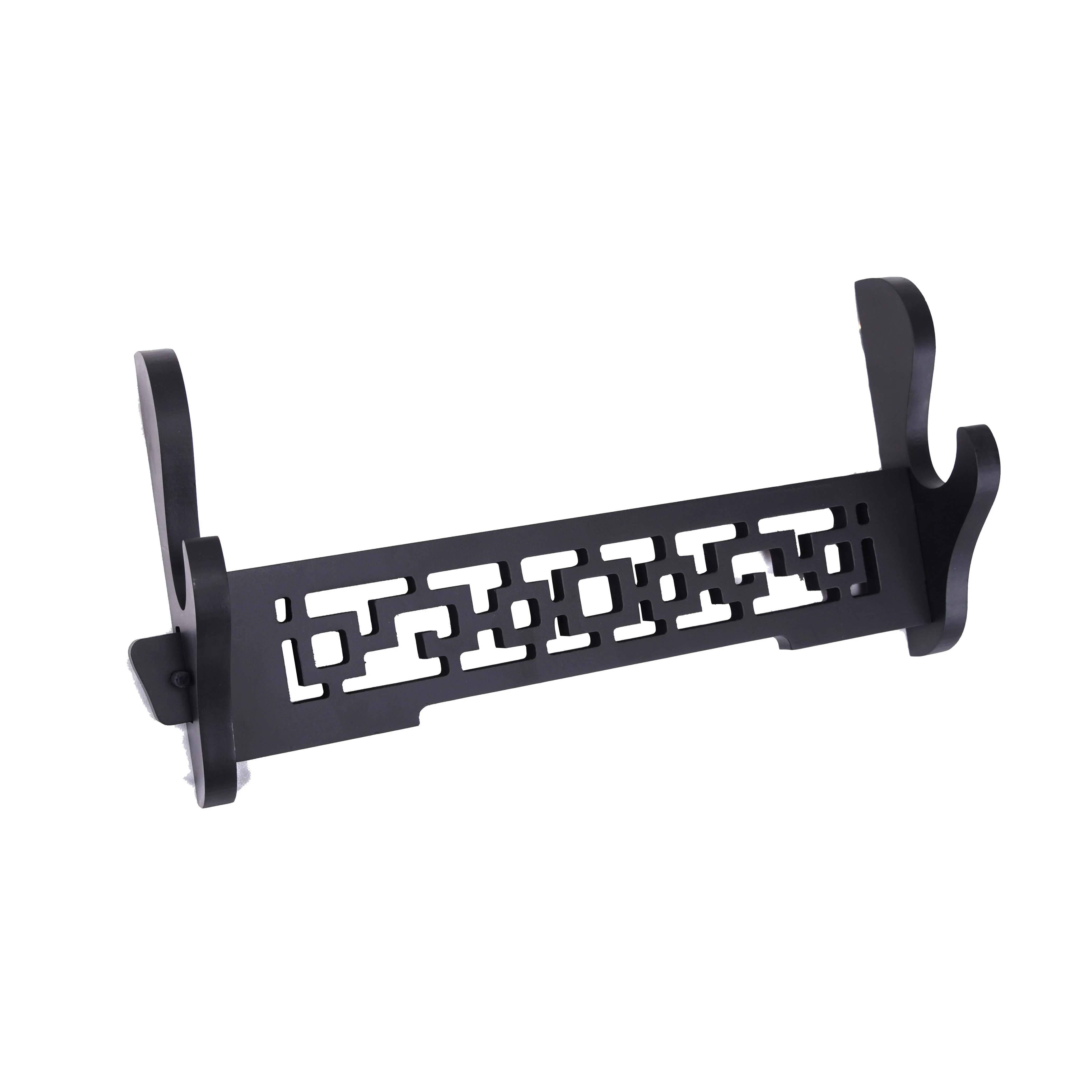 Wall-mounted single layer sword stand Wooden Sword Stand for Decoration