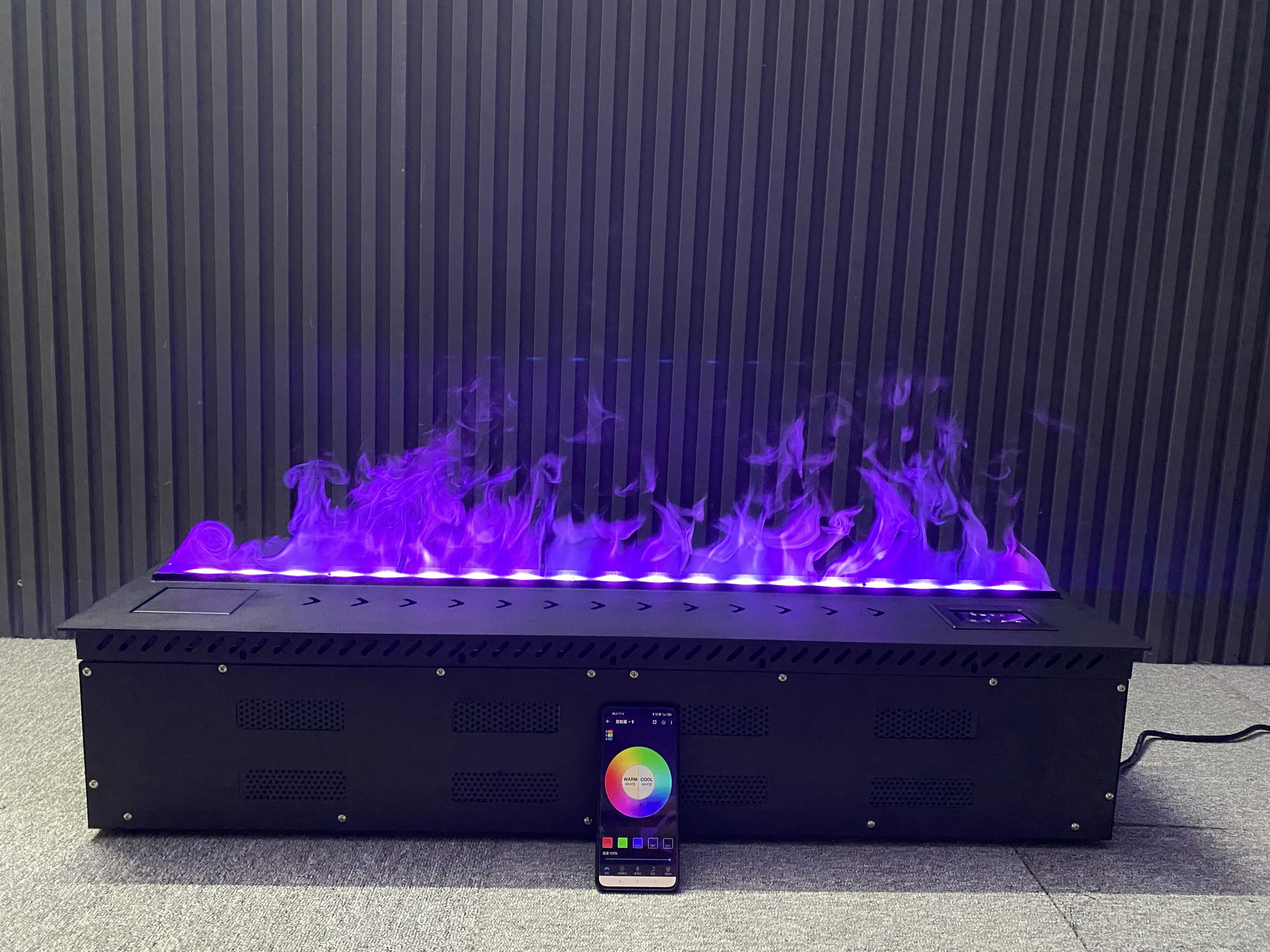 3D LED Flame Water Mist Fire Vapor Steam Electric Wall Fireplace 1000mm WOGUAN