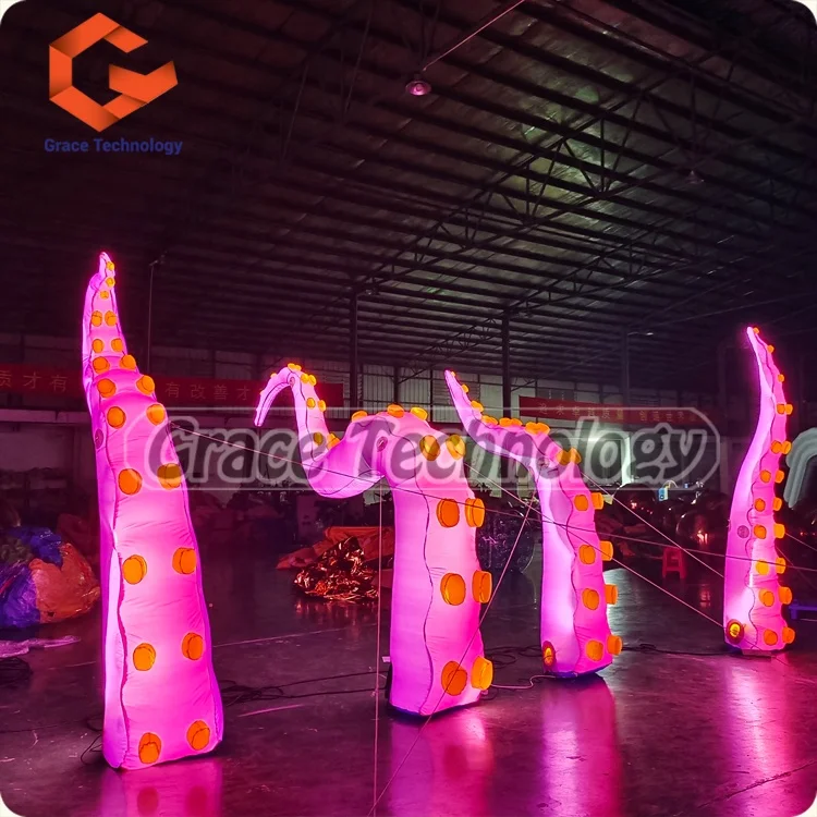 Outdoor inflatable jellyfish tentacle, giant inflatable octopus tentacle for event stage party decoration