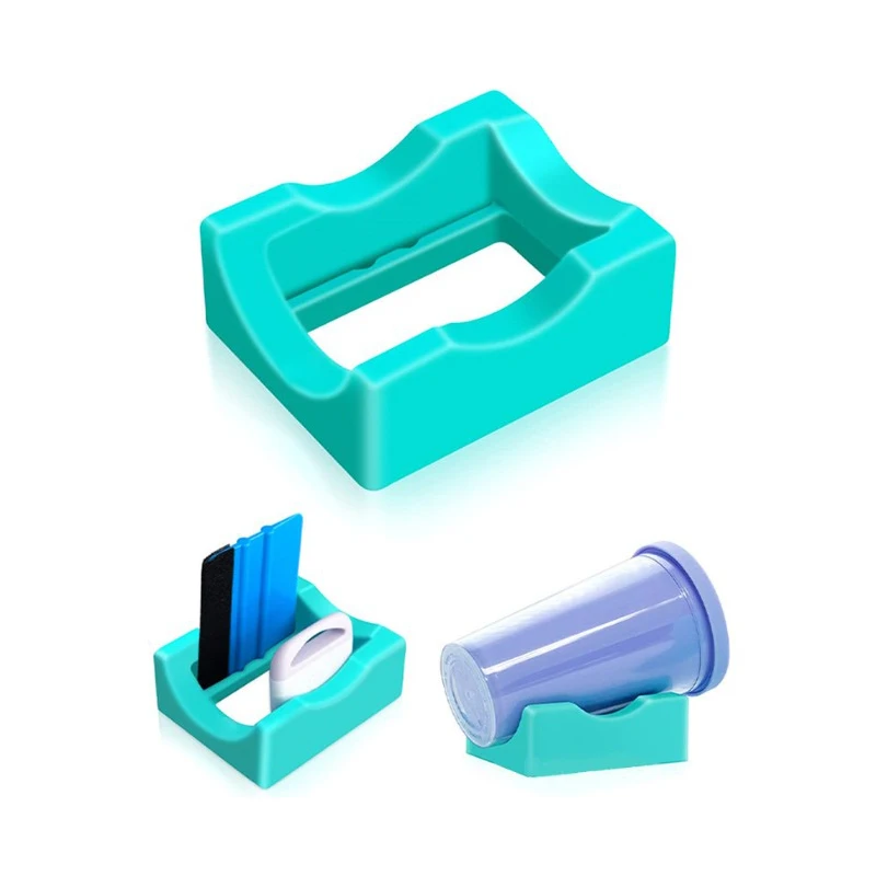 Нескользящая силиконовая подставка для стаканчиков с скребком на заказ маленький держатель стеклянных кружки бутылок виниловые аппликации