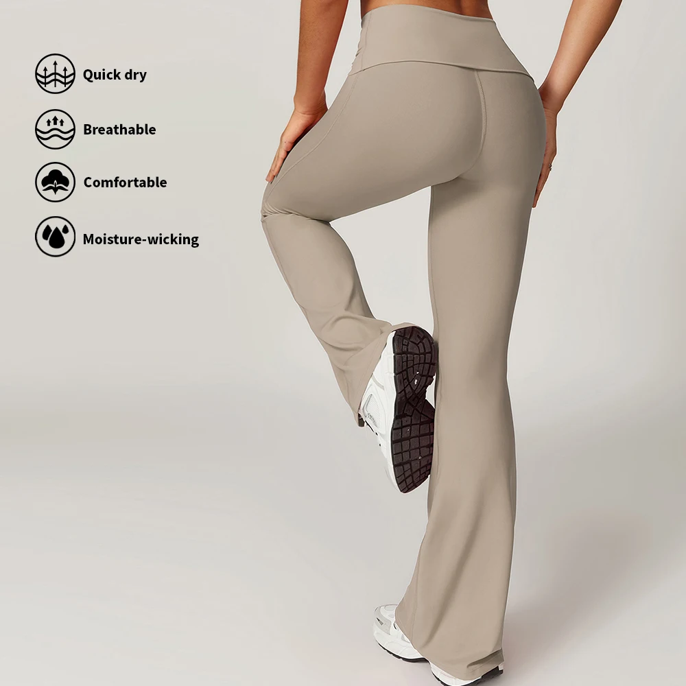 Workout Super Stretch Women High Waist Flare Leggings Wholesale Workout Fitness Yoga Pants