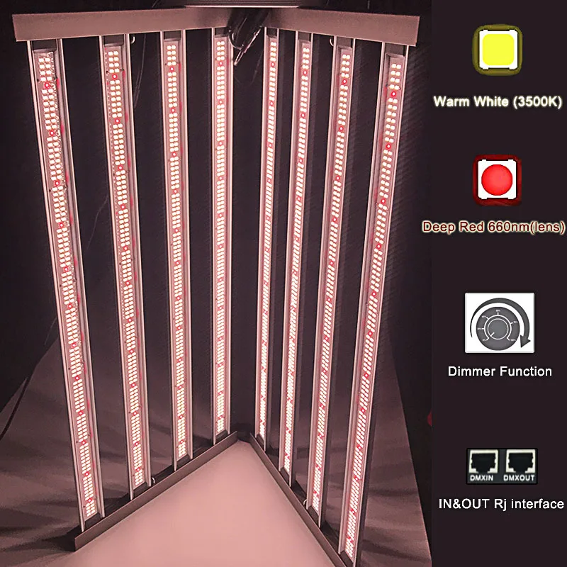 Channi 800 watt full spectrum foldable led grow light Greenhouse hydroponic 800w led grow light bar