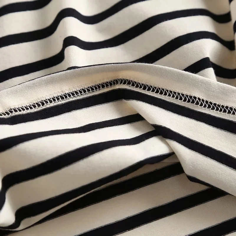 Oversized cross stitch stripe t shirt soft t-shirts unisex plain 100% cotton high quality wholesale plain vintage t shirts