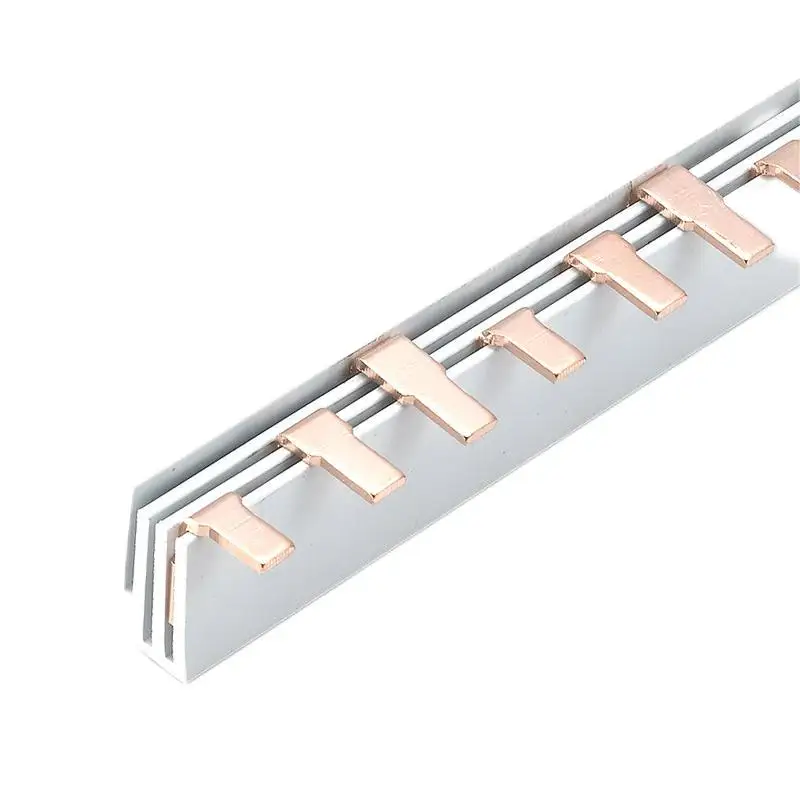 100% Cooper1P 2P 3P 4P U type /Pin Type busbar for MCB, Copper busbar China factory directly 63A