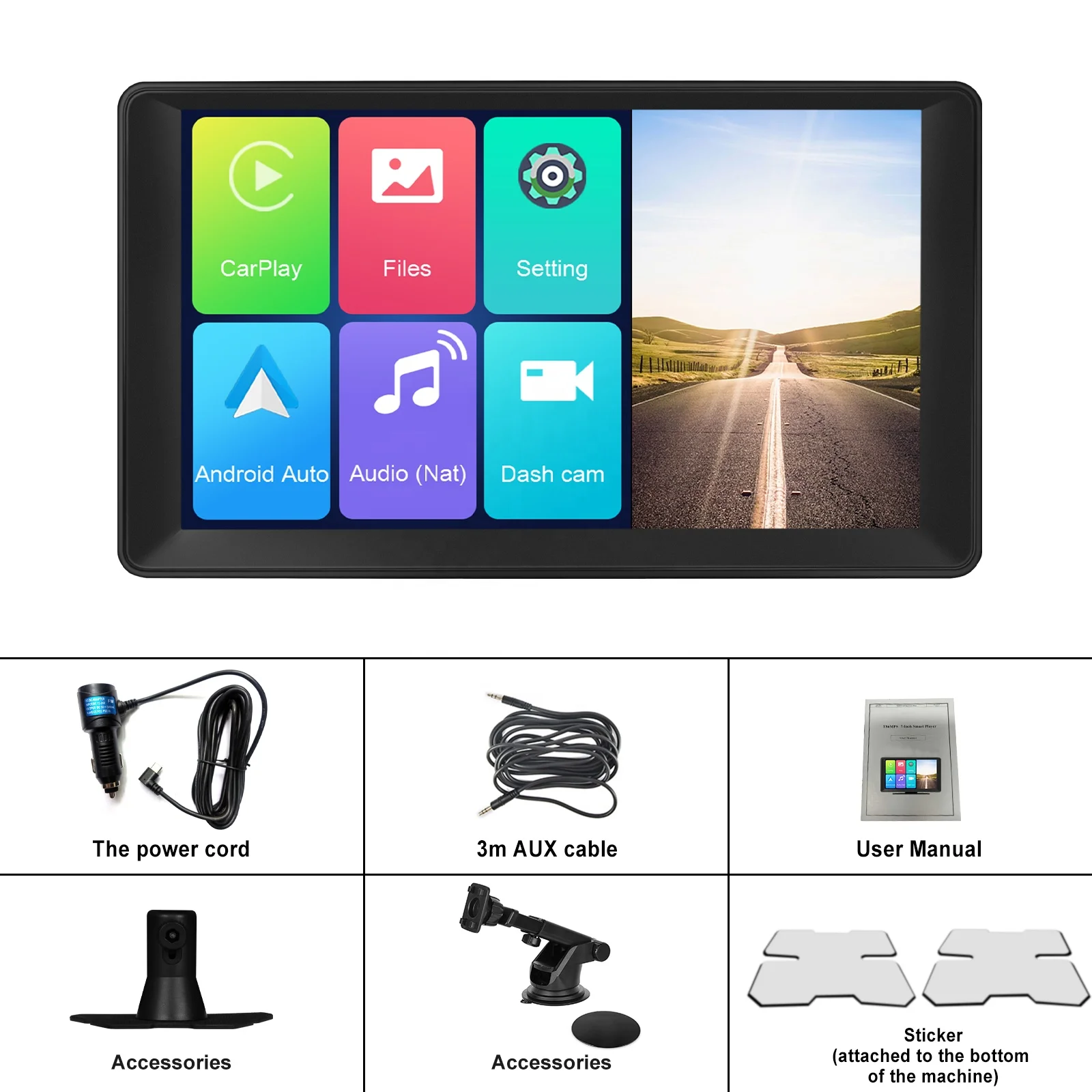 Автомобильный монитор Podofo 9 дюймов