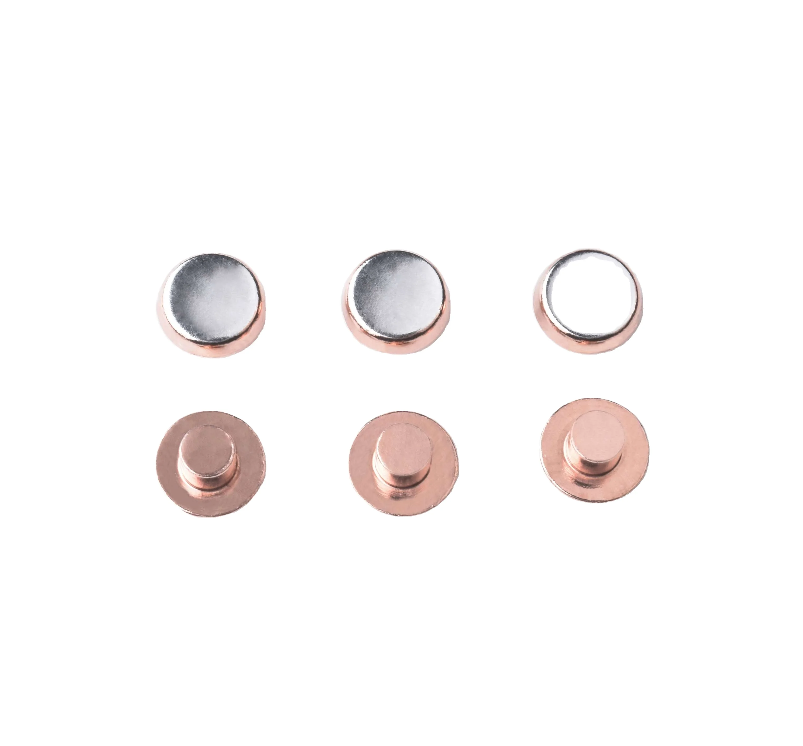 Brimetal Silver Composite Contact Rivets for Vehicle Use