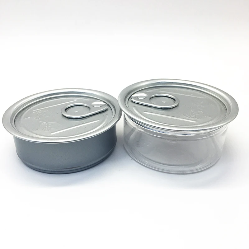 
Saferim Easy Open Ends Open Clear Cans Dry Pack Silver Aluminum Dry Herbs Round Metal Self Presstin Can 