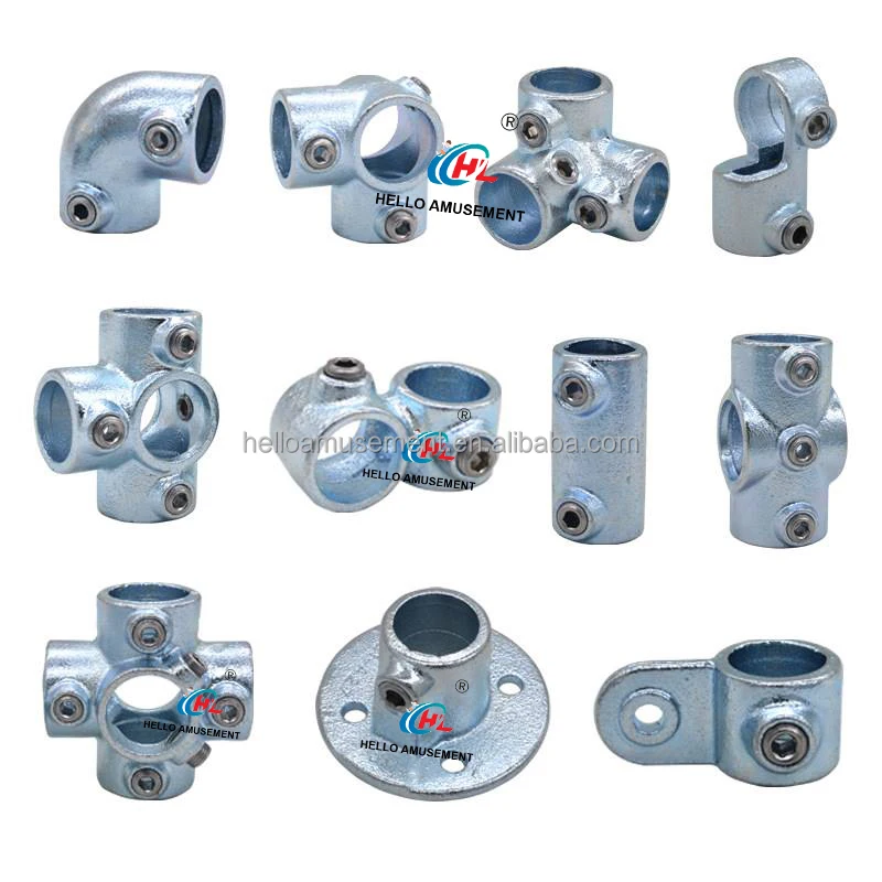 Naughty castle galvanized steel pipe round pipe connectors protective fence around the connection accessories for wholesale