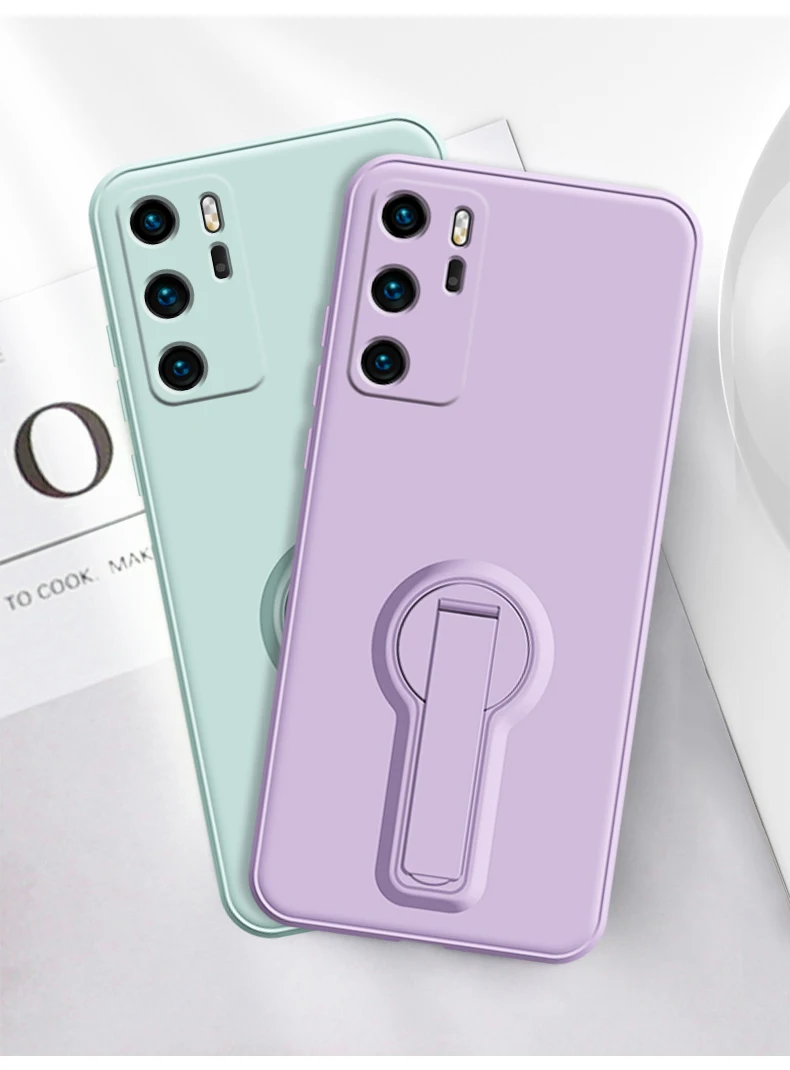 2021 new color candy phone case with stents for huawei p40 lite