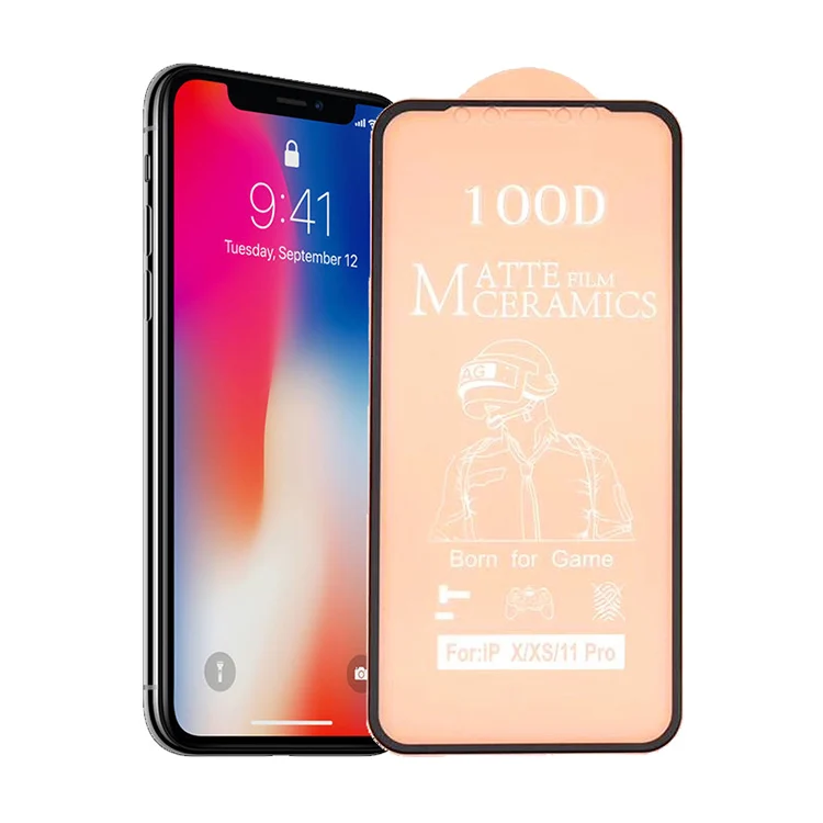 2.5D PET TPU Anti Broken Nano Ceramic Matte 100 D Screen Protector film For iPhone 11 12 13 pro 7 8 plus XR X XS Max Anti-Glare