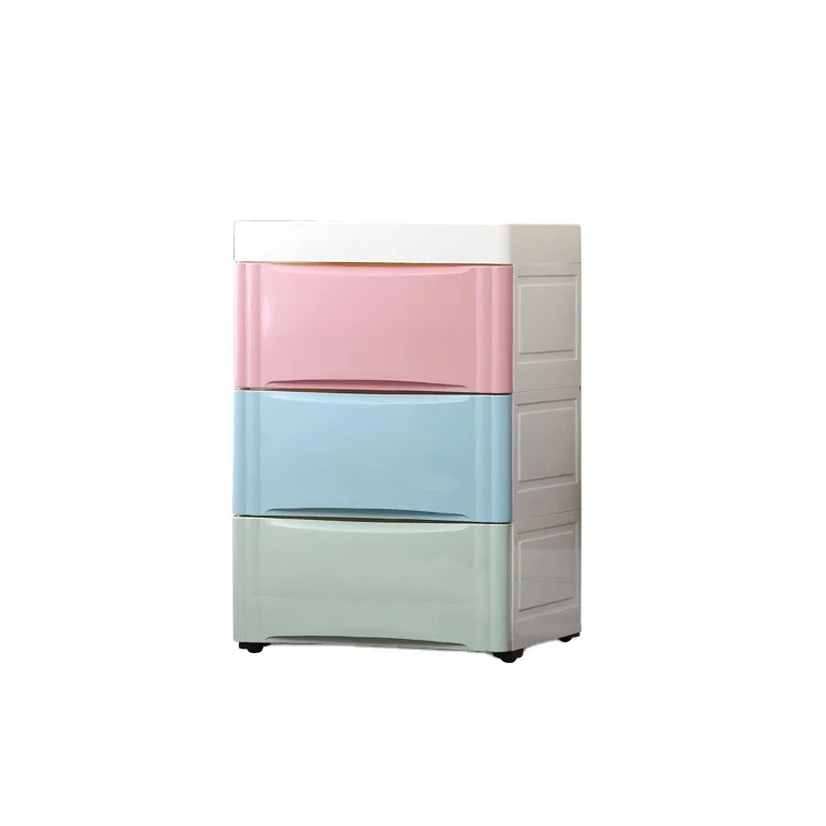 Colorful Multi-layer Portable Kids Plastic Storage Bedroom Wardrobe Children Cabinets Drawers & Carts