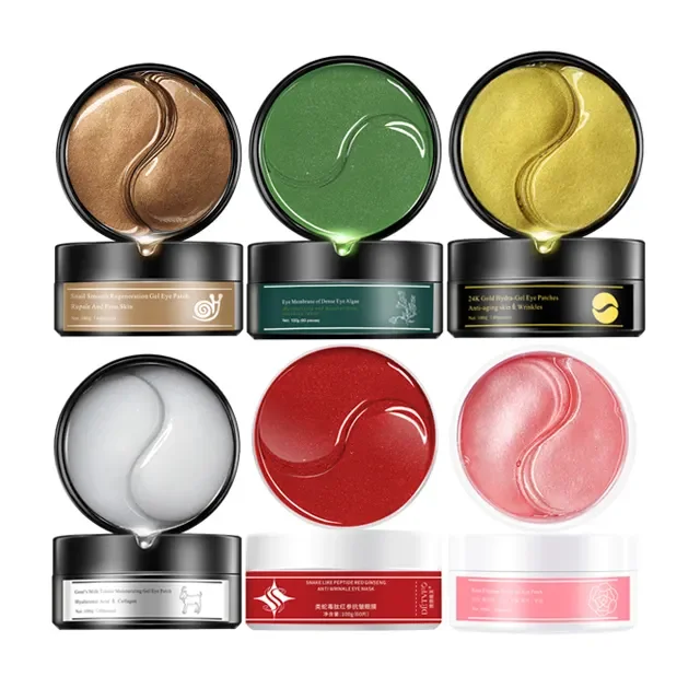 Under Eye Mask 24k Gold Treatment Custom Korean Skincare Eye Patch Brightening Hydrogel Beauty Gel Patches For Dark Circles