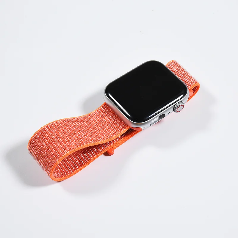 Hot Sell Luxury Strong Adsorptive  Wrist Brand Watch Band Tape Strap For Apple Watch Knitted Magic Stick Watch Band