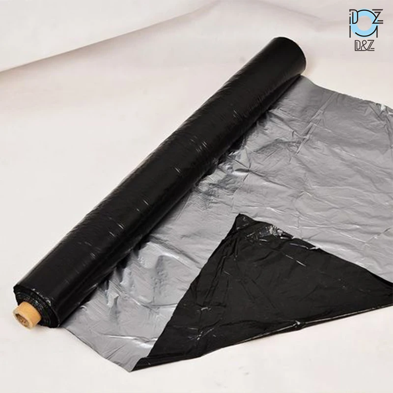 100% new material black Plastic agricultural mulch film silver black White mulch film
