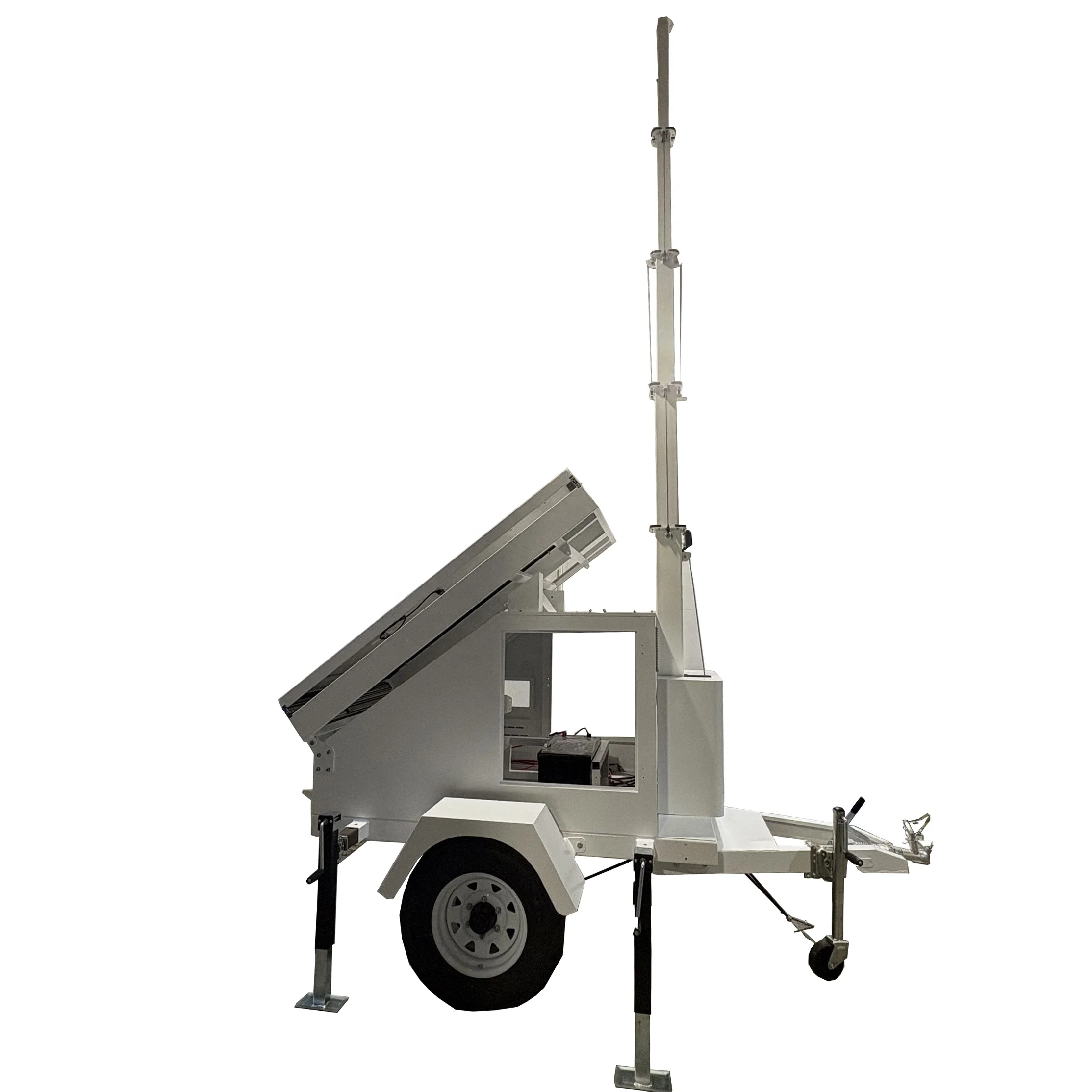 Solar Mobile portable smart powered trailer with Steel Q235 for coal power power supply and lighting