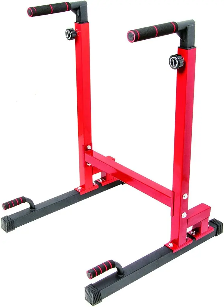 ZYFIT Multi-Function Barbell Rack Dip Bar Stand Adjustable Squat Rack Dipping Station for home gym fitness equipment