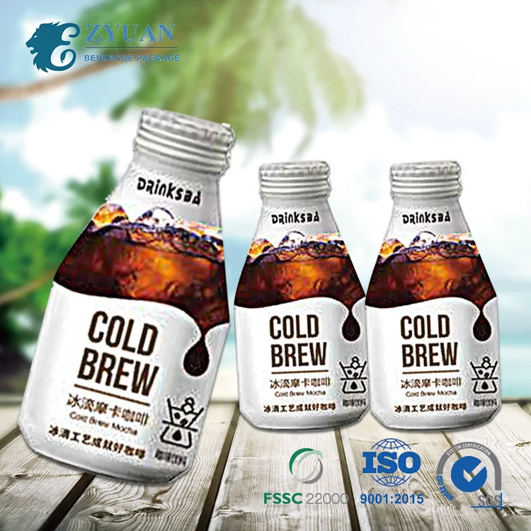 250ml 330ml Free Sample Soda Water Honey Sealing Screw Lid Cover Top Empty Custom Printed Blank Aluminum Drinks Bottle