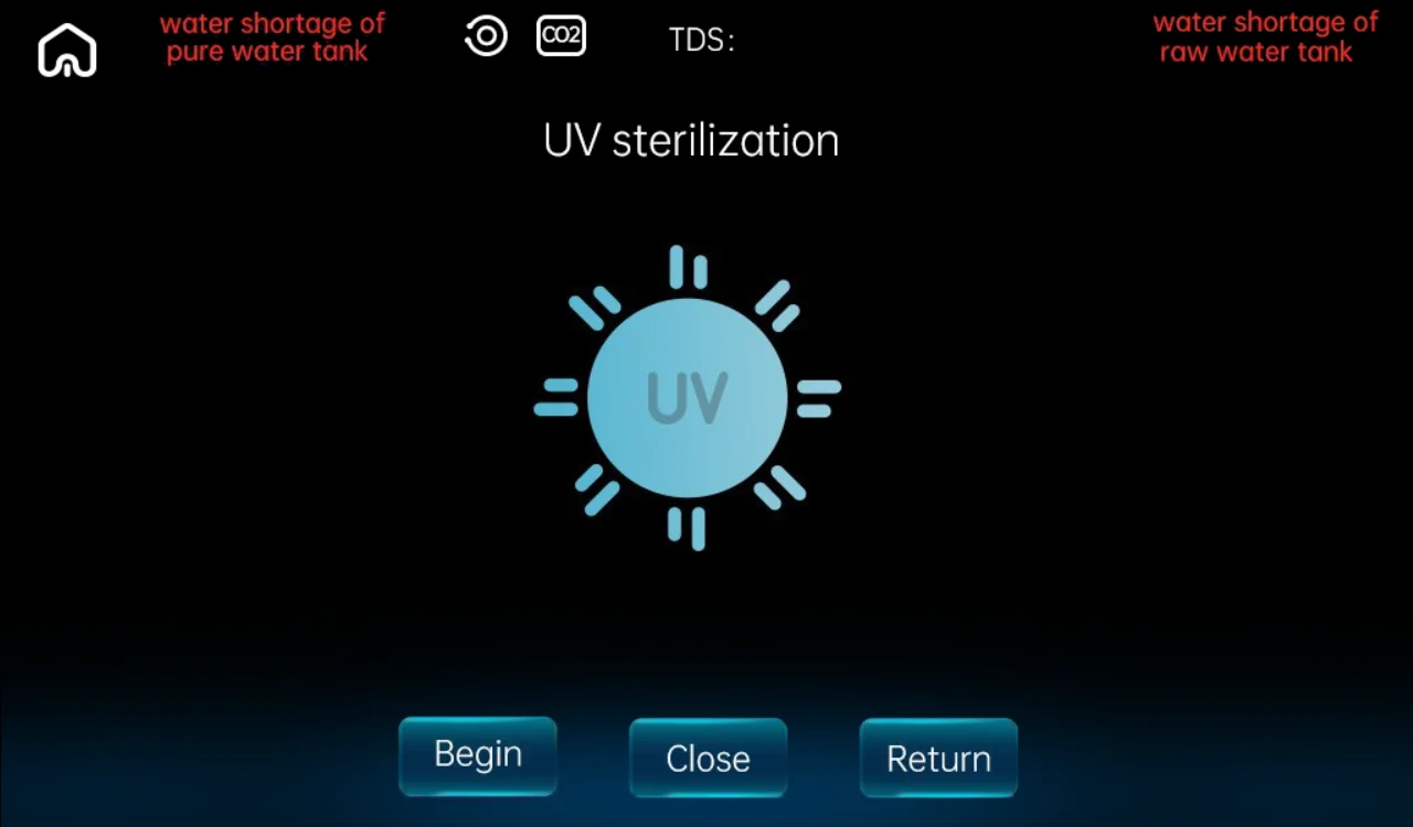 OLANSI countertop Sparkling water dispenser with 4 types of water: Sparkling, ambient, cold and hot water dispenser soda machine