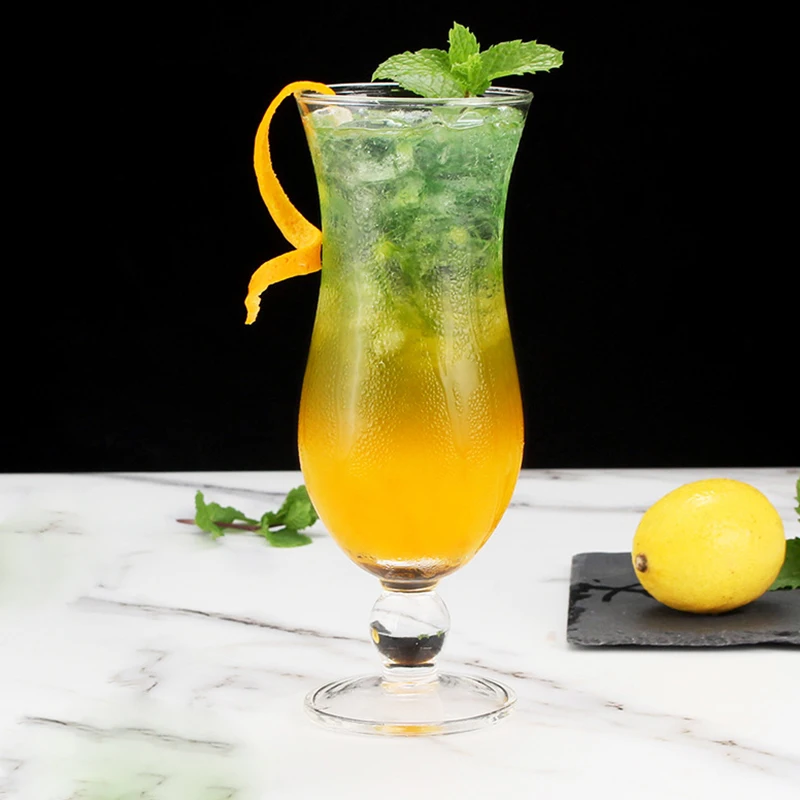 14oz Reusable Tall soda fountain glasses vintage ice cream milkshake glass with Custom Logo