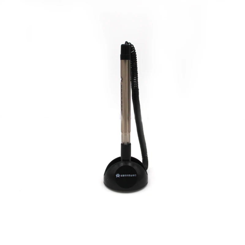 wholesalers signing gel desk pen with chain secure stand bank counter pens table spring coiled chain link pen