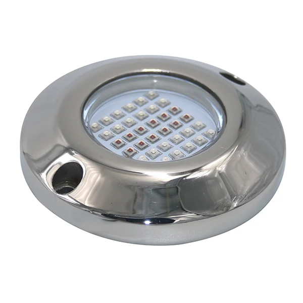 Yuefa Round 120W High Brightness SS316L Marine Swimming Pool Ocean Sea Underwater LED Boat Light