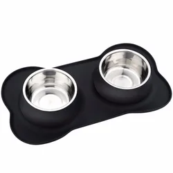 Factory custom silicone pet feeding mat bowl silicone dog food place mat bowl