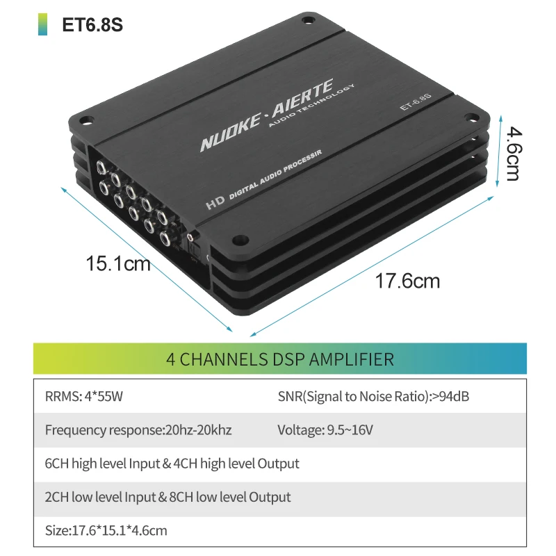4 channel competition car class d custom car sound DSP Professional Power Amplifiers