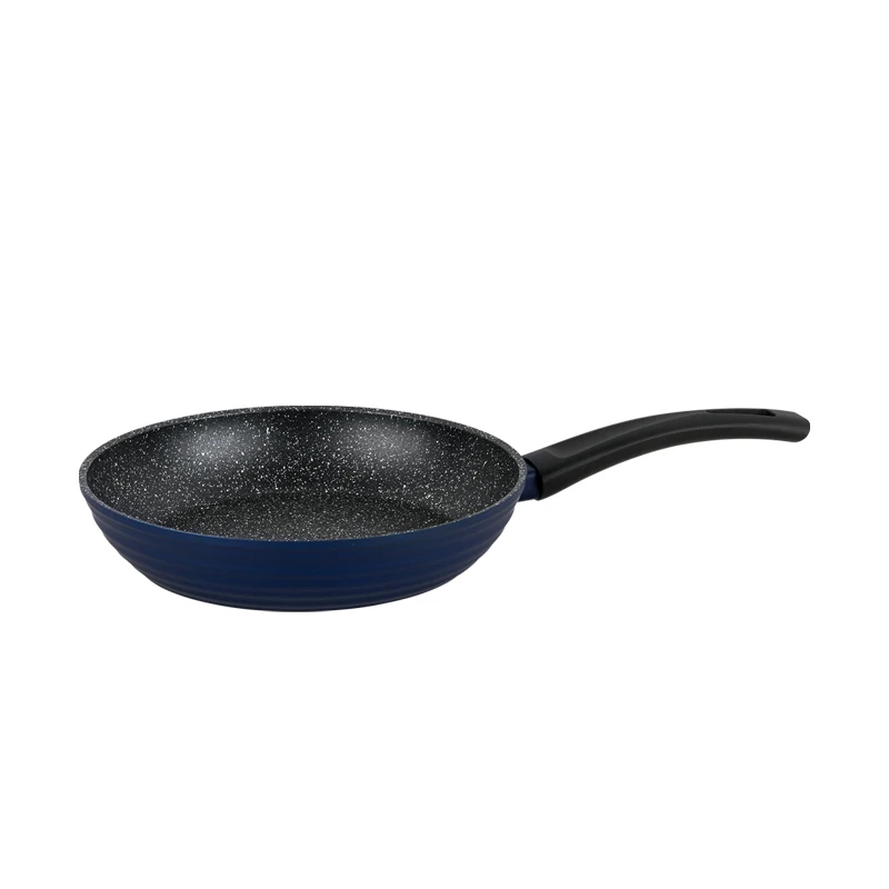 Zhongheng OEM Ocean wave series Forged aluminium cookware non stick Frying Pan induction Base Hole induction bottom