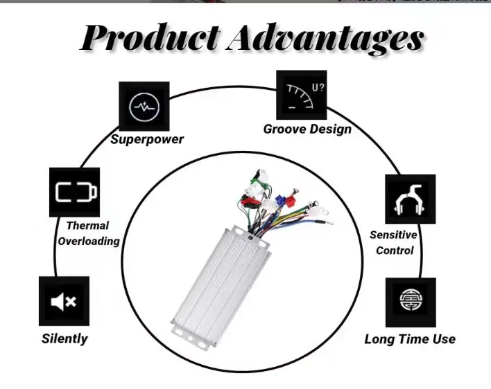wholesale  48V 30A 800W brushless motor electric bicycle controller