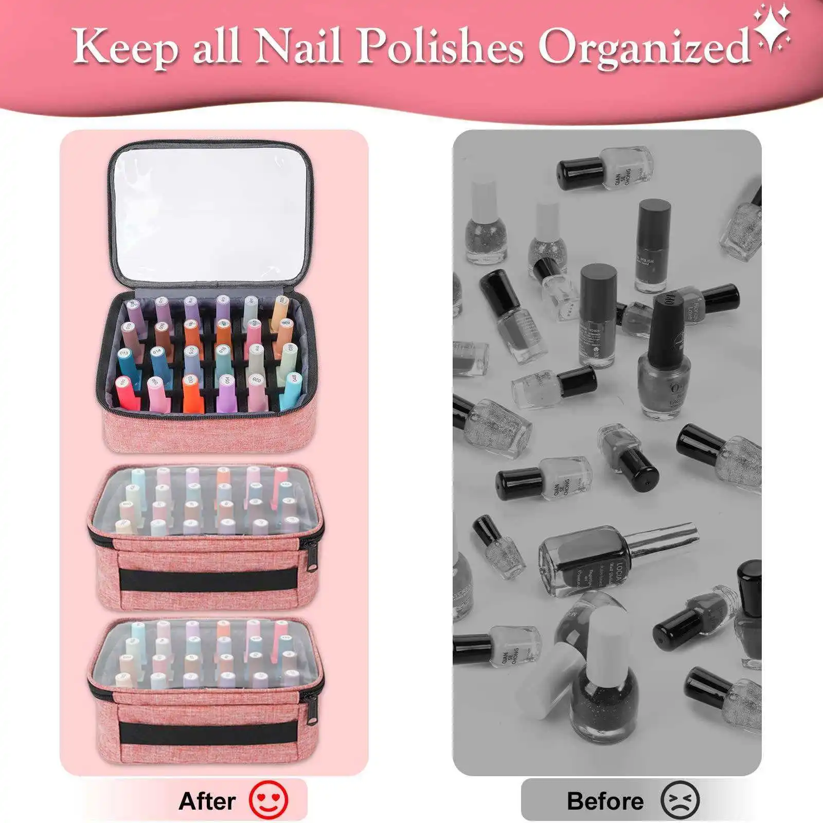 Travel Nail Polish Organizer Custom professional Manicure Tool Bag Backpack Nail Polish Bag Tools Storage Bag