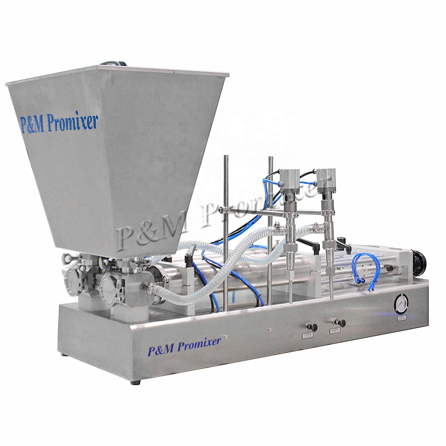 Horizontal 2 heads semi-Auto Batter Machine Cream Pot China Acetone Liquid Gun Nozzle For Liquid Filling Machinery Equipments