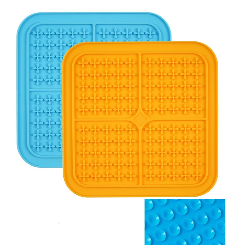 C247Bpa Free Silicone Dog Lick Dog Feeding Pad Pet Slow Feeding Mat Pet Bath Shower Distraction Toy Silicone Suction Licking Mat