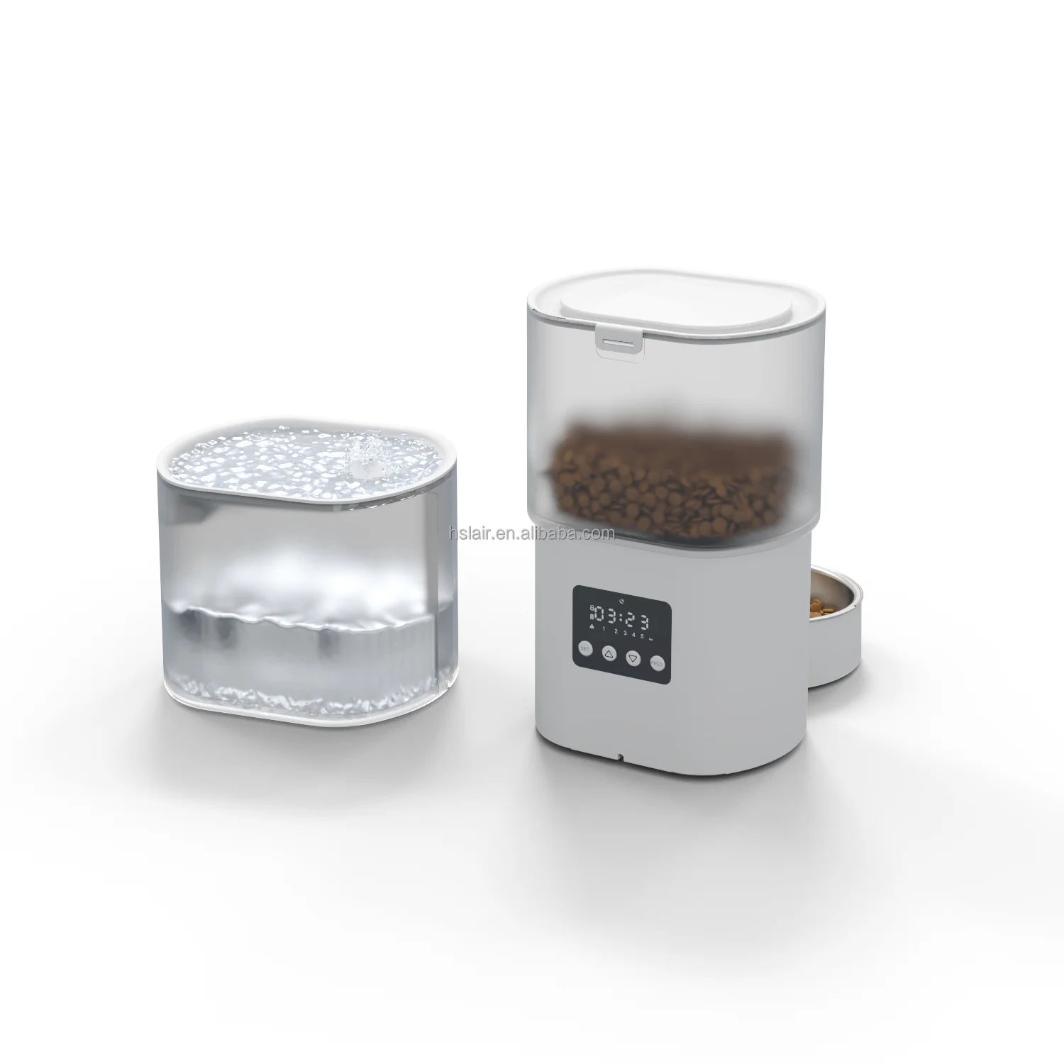 Cat automatic programmable pet feeder with pet feeder water dispenser