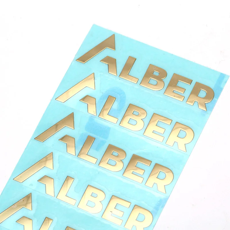 Custom Clear Gold Foil Heat Gold Transfer Electroforming Metal Nickel 3d Sticker Label Logo Uv Decal Transfer Sticker